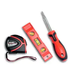 Redline - Kit de 3 Peças com Trena Chave e Nível RLE