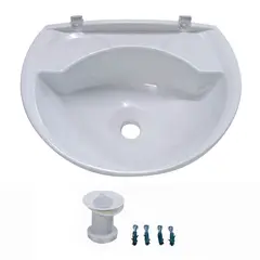 Astra - Lavatório de Plástico 3,8L 15x36x28cm Branco
