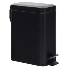 Homy - Lixeira 5l Metal Estreita Pedal Preto Just Home Collection