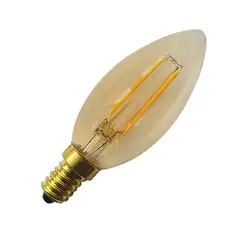 Luminatti - Lâmpada LED Vela Filamento Luz Âmbar 2W 220V