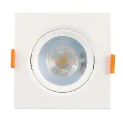 Luminatti - Spot de Embutir Mini Quadrado COB 5W 3000K Luz Amarela Bivolt