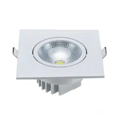 Luminatti - Spot de Embutir Mini Quadrado COB 5W 6500K Luz Branca Bivolt