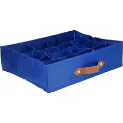 Just Home Collection - Caixa Organizadora em Tecido com 12 Espaços Azul