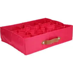 Just Home Collection - Caixa Organizadora em Tecido com 12 Espaços Rosa