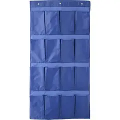 Just Home Collection - Organizador Vertical para Sapatos com 16 Divisórias Azul