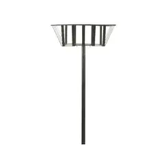 Pintsilk - Lixeira de Aço com Pedestal 970 Preto Craqueado