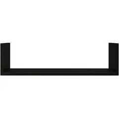 Just Home Collection - Prateleira com Suporte em U Preto