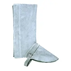 Balaska - Perneira de Couro com Velcro Cinza