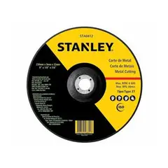 Stanley - Disco de Desbaste Desbaste de Metal tipo 27 STA0414 180mm Preto