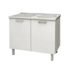 Cozimax - Gabinete Flat com Tanque Branco 89,3x95x54,5cm