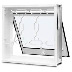 Ramassol - Janela Maxim-ar Aço Branco Corrente 60x80x7cm Qualitysol