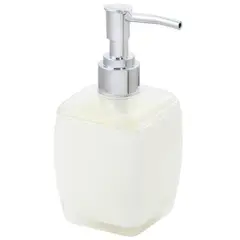 Just Home Collection - Porta Sabonete Líquido em Plástico Cubo Bege