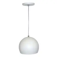 Pavilonis - Pendente Branco Bolinha Grande 1 Lâmpada Bivolt