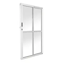 Esquadrisul - Porta de Correr Alumínio Branco 2 Folhas Direita 210x150x8cm Ecosul