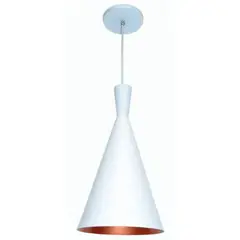 Pavilonis - Pendente Branco e Cobre Tom Dixon Cone Bivolt