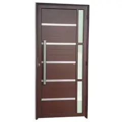 Brimak - Porta Lambri e Friso e Visor Alumínio Corten Esquerda 210x90x4,6cm Miraggio