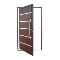 Brimak - Porta Pivotante e Friso Alumínio Corten Direita 210x100x4,6cm Premium