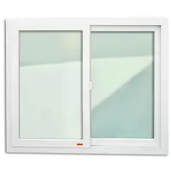 Brimak - Janela de Correr PVC Branco 2 Folhas Móveis 100x200x6cm Itec