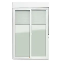 Brimak - Porta Integrada Veneziana PVC Branco 2 Folhas Móveis 230x200x13cm Itec