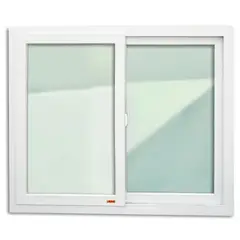 Brimak - Janela de Correr PVC Branco 2 Folhas Móveis 109x129x10cm Itec