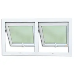 Brimak - Janela Maxim-ar Duplo PVC Branco 80x160x3,8cm Itec