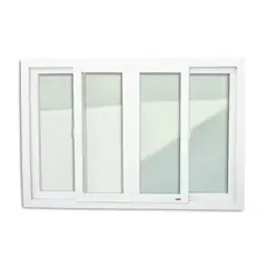 Brimak - Janela de Correr PVC Branco 4 Folhas Central 120x240x6cm Itec