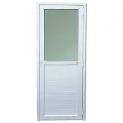 Brimak - Porta Lambri e Meio Vidro PVC Branco Esquerda 216x80x6cm Itec