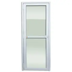 Brimak - Porta com 2 Vidros PVC Branco Direita 216x90x6cm Itec