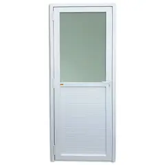 Brimak - Porta Lambri e Meio Vidro PVC Branco Direita 216x90x6cm Itec