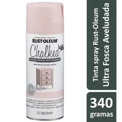 Rust-Oleum - Tinta Spray Chalked 340G Efeito Giz/Aveludado Ultra Fosco Rosa Pálido
