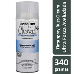 Rust-Oleum - Tinta Spray Chalked 340G Efeito Giz/Aveludado Ultra Fosco Transparente Fosco