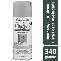 Rust-Oleum - Tinta Spray Chalked 340G Efeito Giz/Aveludado Ultra Fosco Cinza Envelhecido