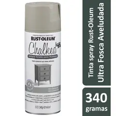 Rust-Oleum - Tinta Spray Chalked 340G Efeito Giz/Aveludado Ultra Fosco Cinza Fazenda