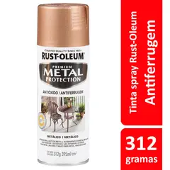 Rust-Oleum - Tinta Spray Metal Protection 312G Antiferrugem Acabamento Metálico Ouro Rosa