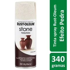 Rust-Oleum - Tinta Spray Especialidades Stone 340G Acabamento Efeito Pedra Decorativa Creme