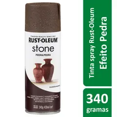 Rust-Oleum - Tinta Spray Especialidades Stone 340G Acabamento Efeito Pedra Decorativa Marrom