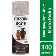 Rust-Oleum - Tinta Spray Especialidades Stone 340G Acabamento Efeito Pedra Decorativa Marrom Claro