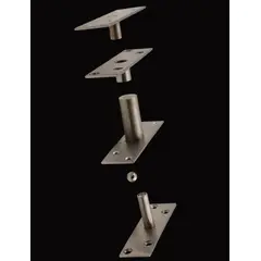 Geris - Pivo para Portas até 100Kg Escovado 9x2,5x7cm Prata