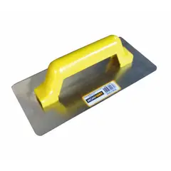 Momfort - Desempenadeira de Aço Inox com Cabo de PVC Lisa 12x25,7cm