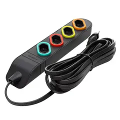 Daneva - Extensão 3 Pinos 2P+T 10A 4 Tomadas Cabo Pp Com 3M