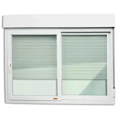 Brimak - Janela Integrada com Cremona PVC Branco 2 Folhas Móveis 120x150x11,5cm Itec