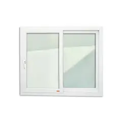 Brimak - Janela de Correr Com Cremona PVC Branco 2 Folhas Móveis 100x100x6cm Itec