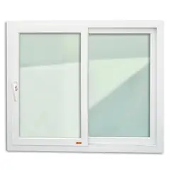 Brimak - Janela de Correr Com Cremona PVC Branco 2 Folhas Móveis 120x200x6cm Itec