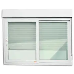 Brimak - Janela Integrada com Cremona PVC Branco 2 Folhas Móveis 140x120x11,5cm Itec