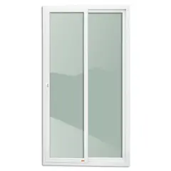 Brimak - Porta de Correr com Cremona PVC Branco 2 Folhas Móveis 210x150x6cm Itec