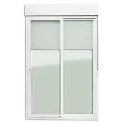 Brimak - Porta Integrada Veneziana Com Cremona PVC Branco 2 Folhas Móveis 230x180x13cm Itec
