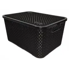 Nitron - Caixa Organizadora com Tampa Rattam G 16L Preto