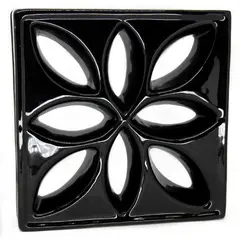 Cerâmica Martins - Tijolo Vazado Esmaltado Lótus 25,5x25,5cm Preto