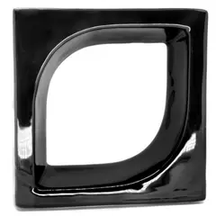 Cerâmica Martins - Tijolo Vazado Pétala Esmaltado Preto 20x20x8cm