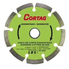Cortag - Disco Diamantado Segmentado 110mm Verde